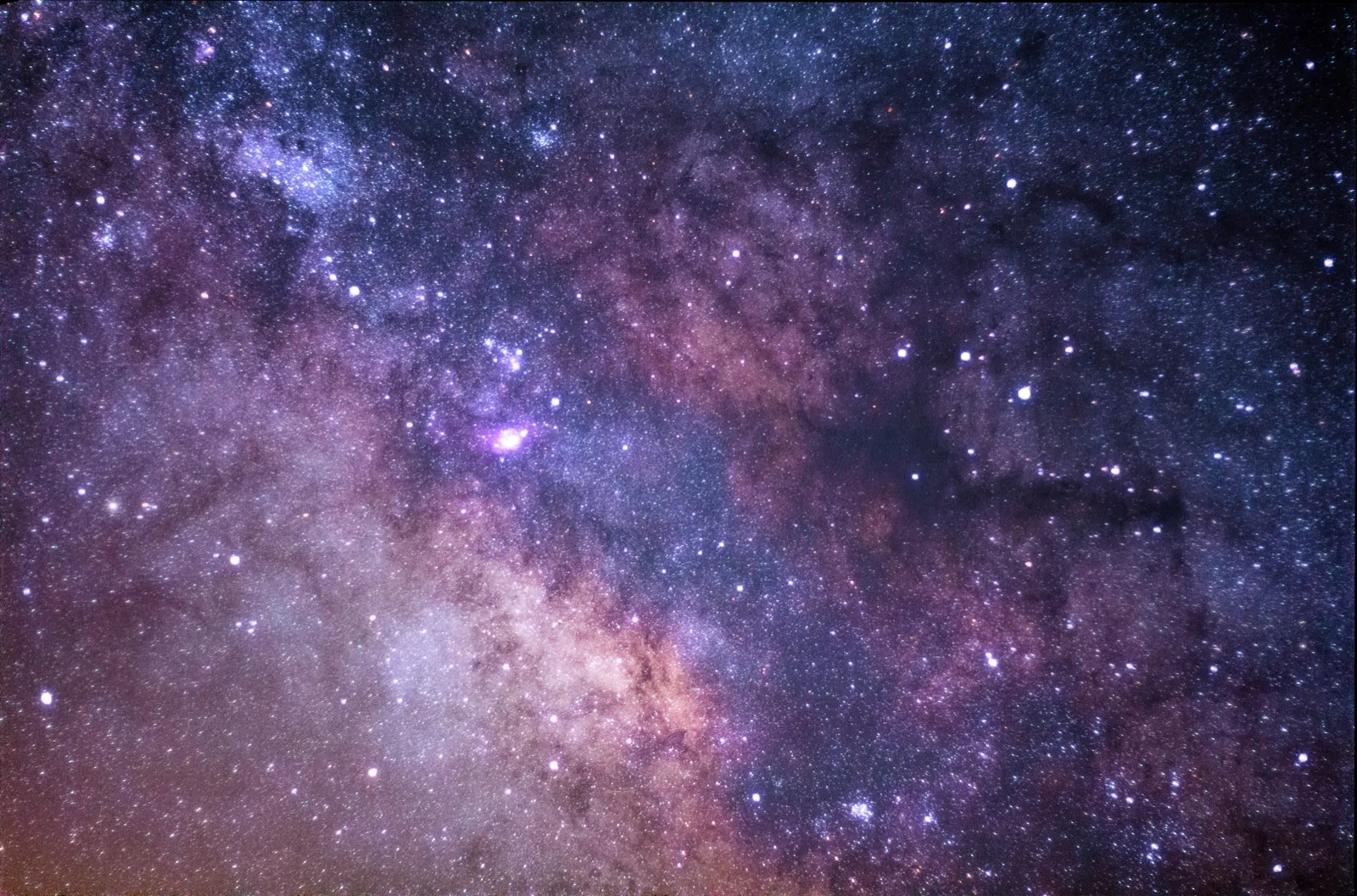 The Milky Way over the mountains