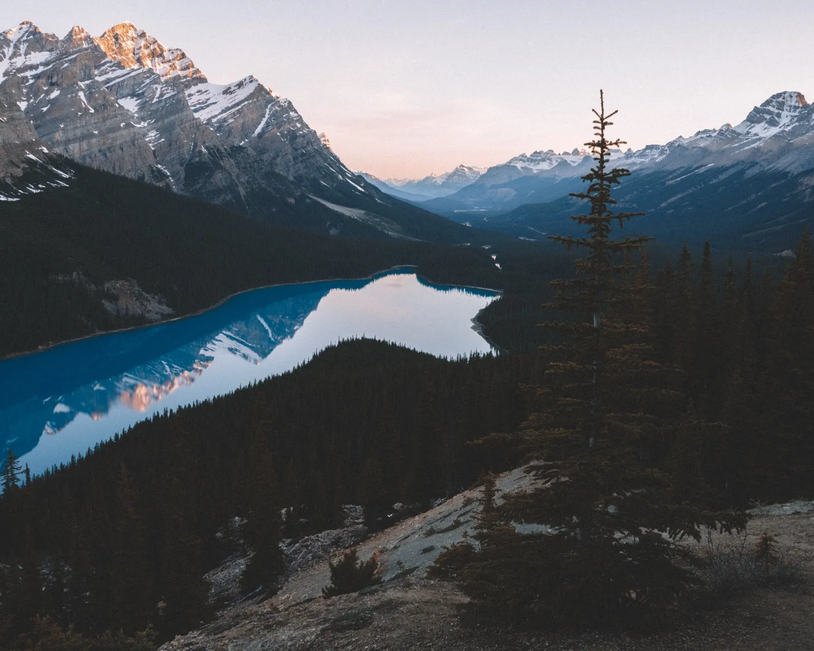 Sunrise over Peyto Lake, Banff National Park